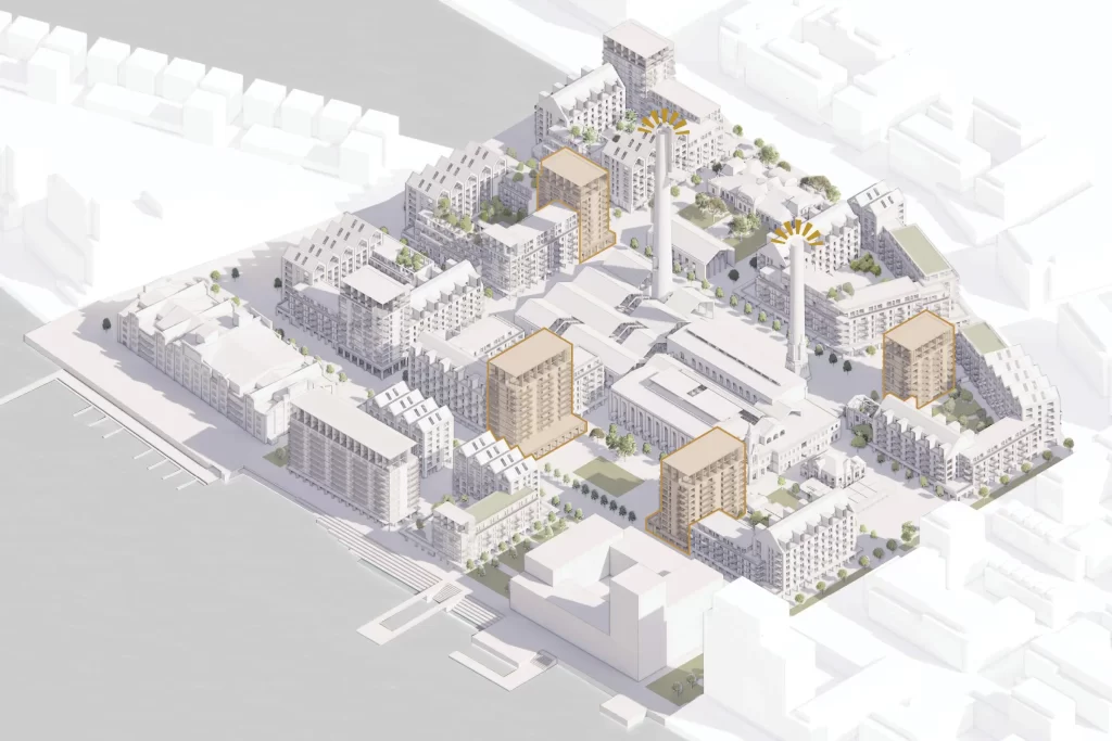 Riga Waterfront (Andrejostas iela) - Multi apartment, Office center, Waterside - visualization