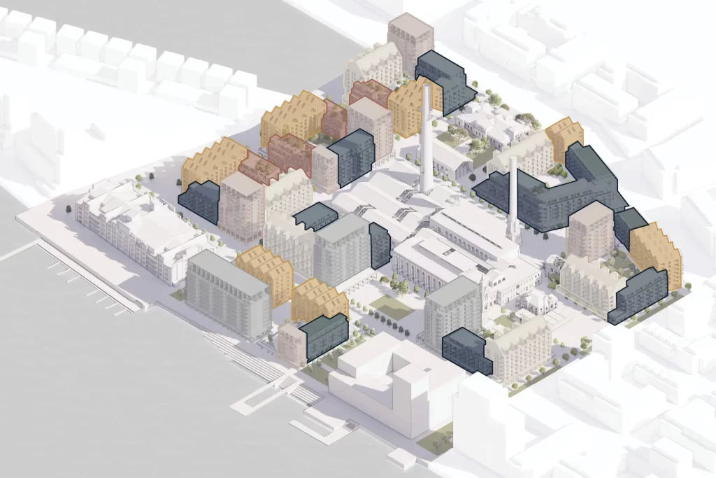 Riga Waterfront (Andrejostas iela) - Multi apartment, Office center, Waterside - visualization