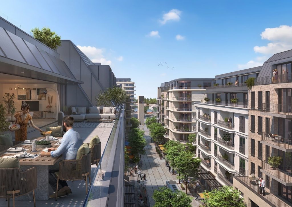 Riga Waterfront (Andrejostas iela) - Multi apartment, Office center, Waterside - visualization