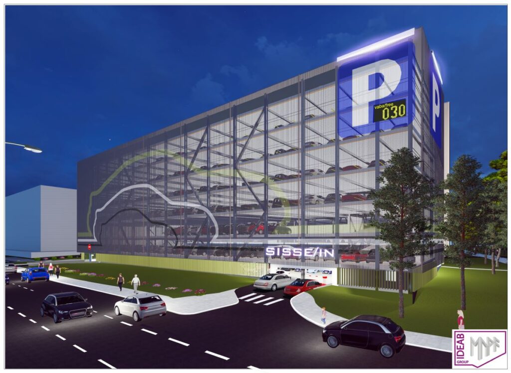 Tallinna Lastehaigla parkimismaja (Tervise 26) - Parking facility - visualization