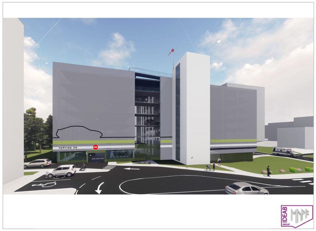 Tallinna Lastehaigla parkimismaja (Tervise 26) - Parking facility - visualization