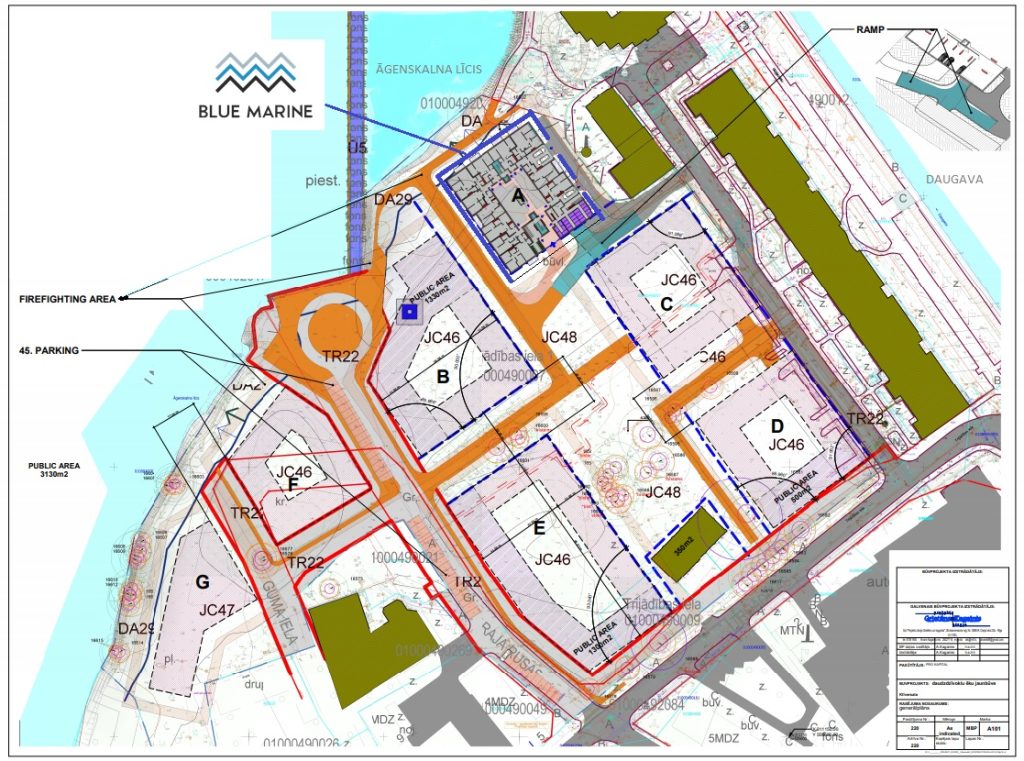 Klīversalas kvartāla infrastruktūras jaunbūve (Trijādības iela 1) - Tee - visuaalne