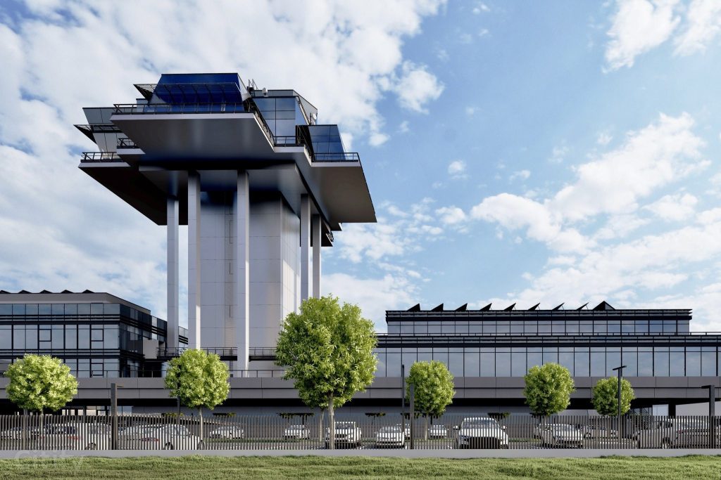 Latvijas Gaisa satiksmes vadības tornis (Ziemeļu iela 18) - Administracinis, Oro uostas - vizualizacija