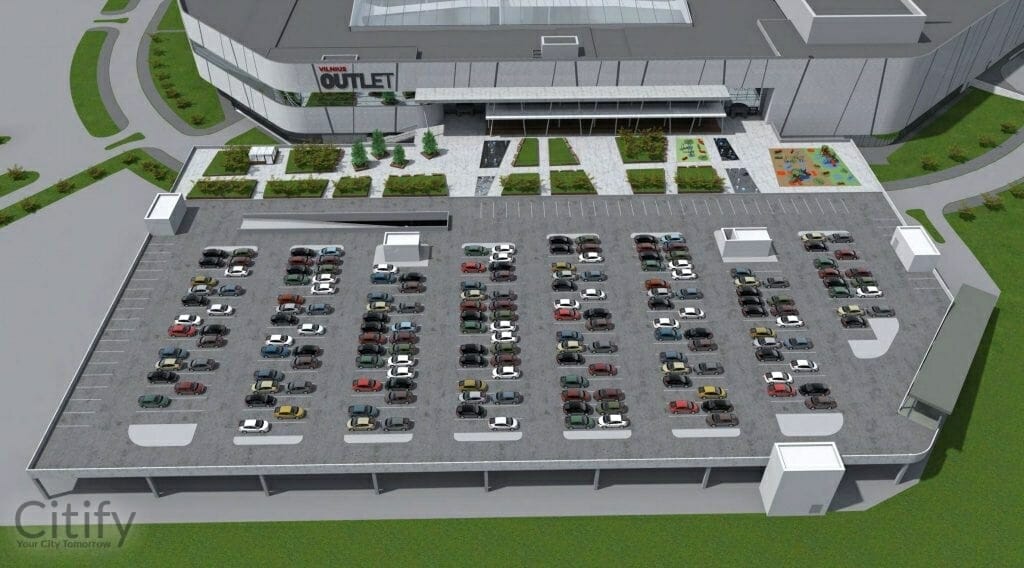 Automobilių stovėjimo aikštelė Pociūno g. (Vytauto Pociūno g. 2A) - Parking facility - visualization