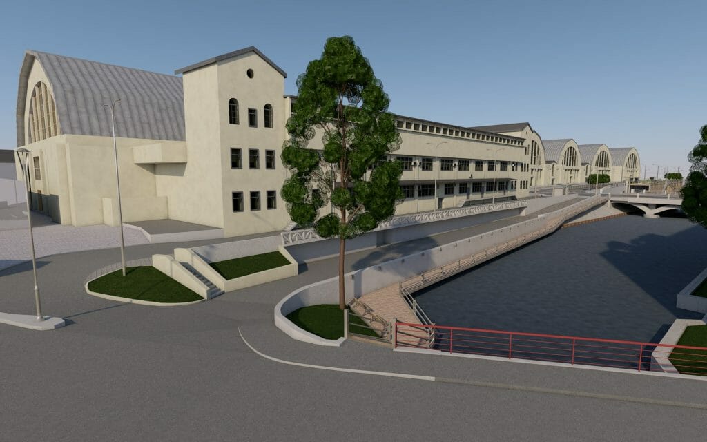 Rīgas Centrāltirgus kanālmala (Centrāltirgus iela 1) - Waterside - visualization