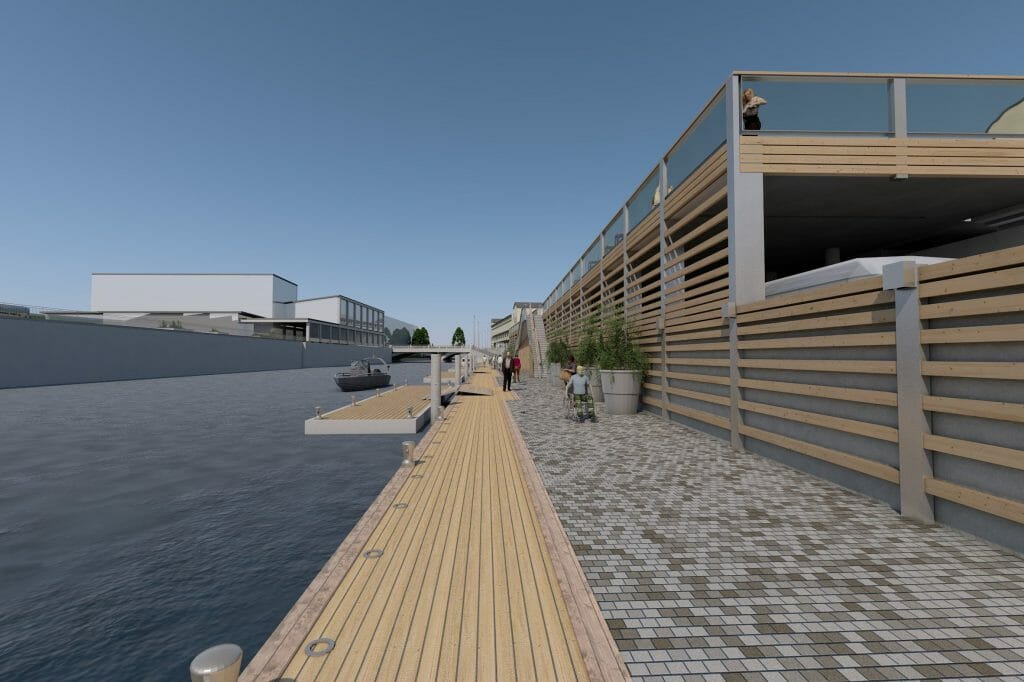 Rīgas Centrāltirgus kanālmala (Centrāltirgus iela 1) - Waterside - visualization