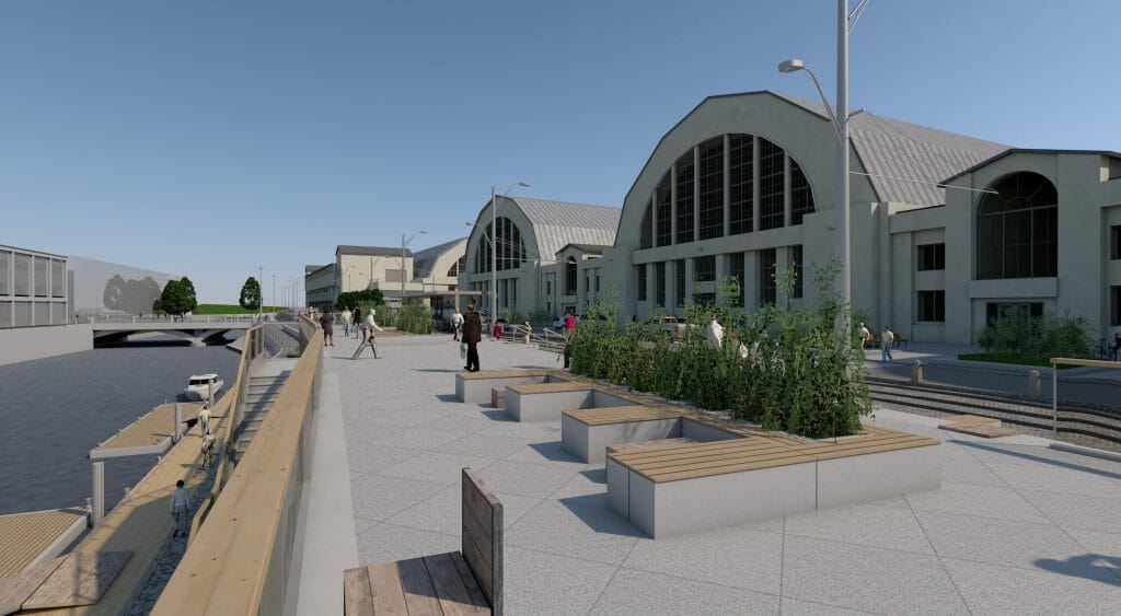 Rīgas Centrāltirgus kanālmala (Centrāltirgus iela 1) - Waterside - visualization