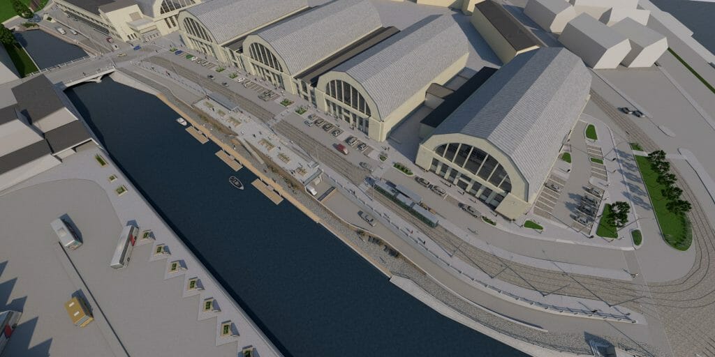 Rīgas Centrāltirgus kanālmala (Centrāltirgus iela 1) - Waterside - visualization
