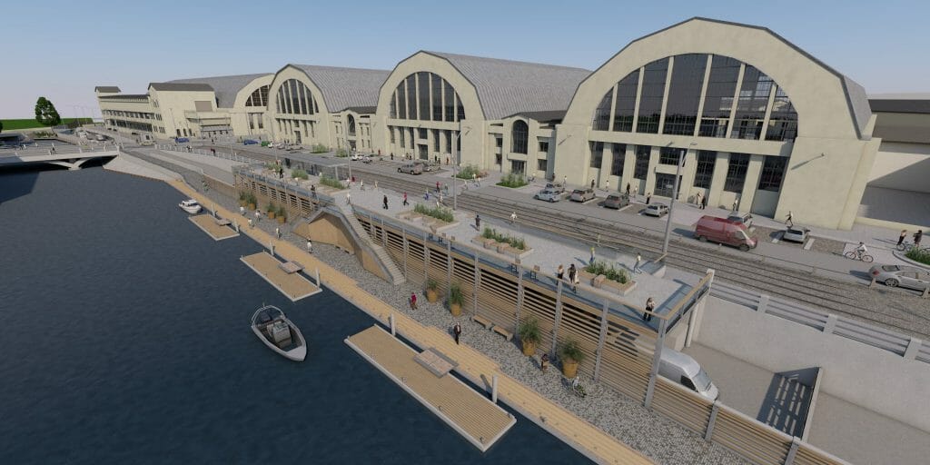 Rīgas Centrāltirgus kanālmala (Centrāltirgus iela 1) - Waterside - visualization