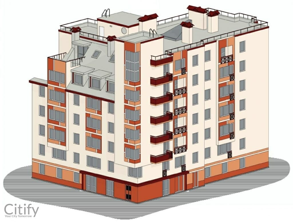 Dainas iela 8 (Dainas iela 8) - Daugiabutis - vizualizacija