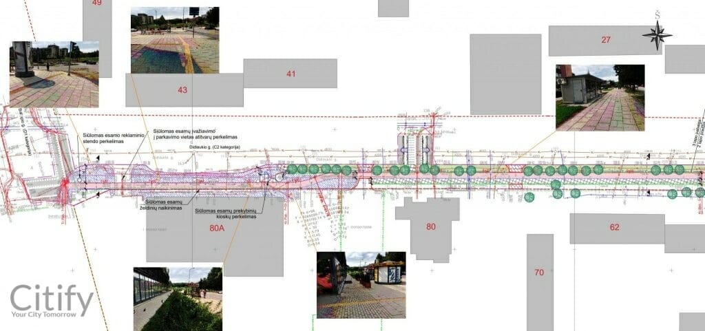 Didlaukio g. dviračių takas (Didlaukio g.) - Bike path - visualization