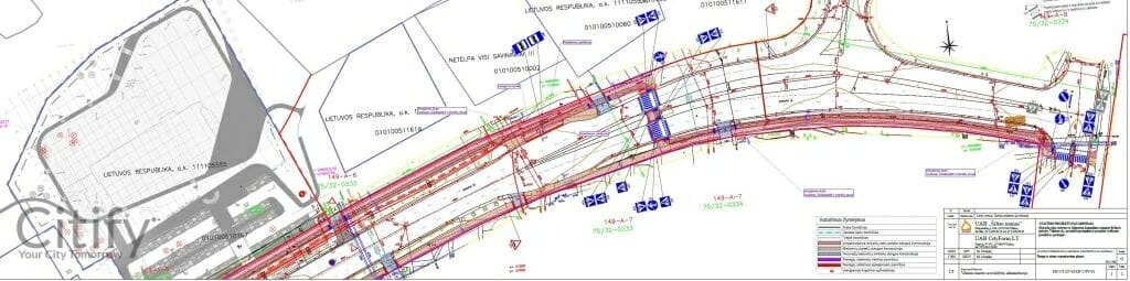 Erfurto g. dviračių takas (Erfurto g.) - Bike path - visualization