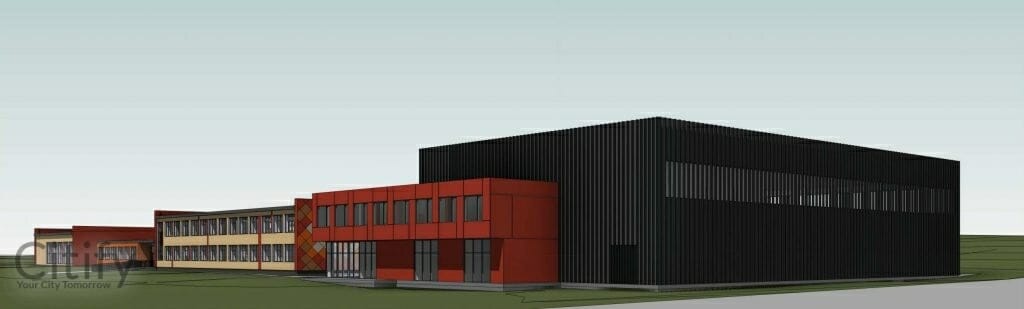 Vilniaus Joachimo Lelevelio inžinerijos gimnazijos rekonstrukcija ir priestatas (Minties g. 3) - Pamata vai vidējā izglītība - vizualizācija