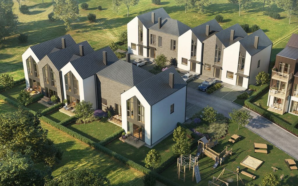 Vanilla Villa sublokuoti namai (Juodupio g. 71, 73) - Row housing - visualization