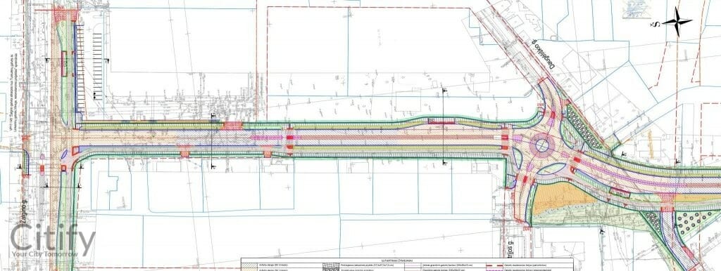Kernavės g. (Kernavės g.) - Bike path, Street - visualization