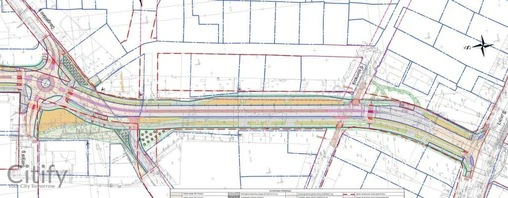Kernavės g. (Kernavės g.) - Bike path, Street - visualization