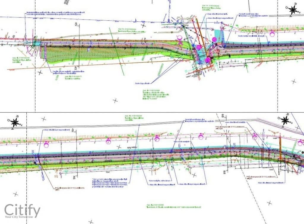 Velosipēdu ceļš Imanta - Daugavgrīva (Kleistu iela, Mazā Kleistu iela, Lielā iela, Flotes iela, Lēpju iela) - Bike path - visualization