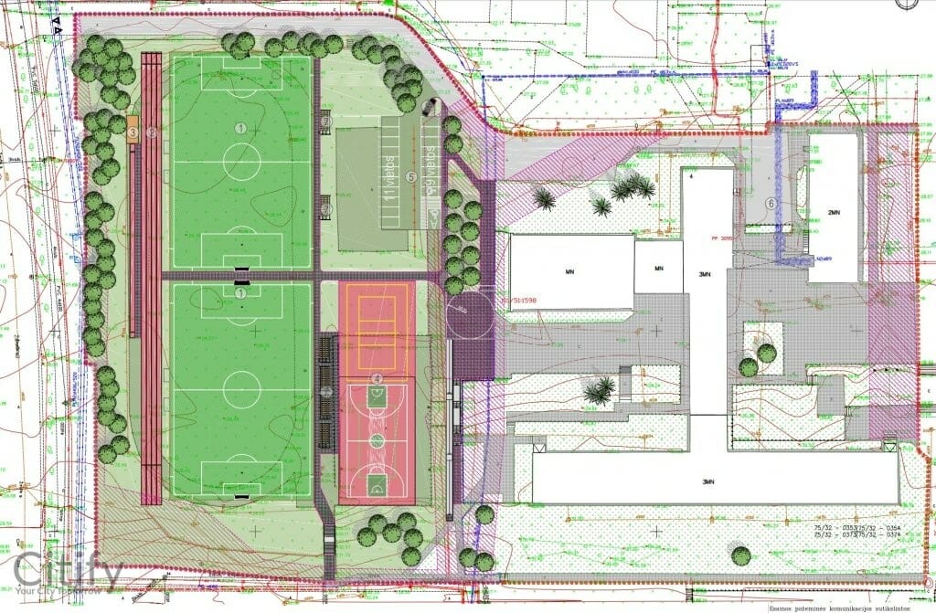 Lazdynų vidurinės sporto aikštynas (Žėručio g. 4) - Sports field or court - visualization