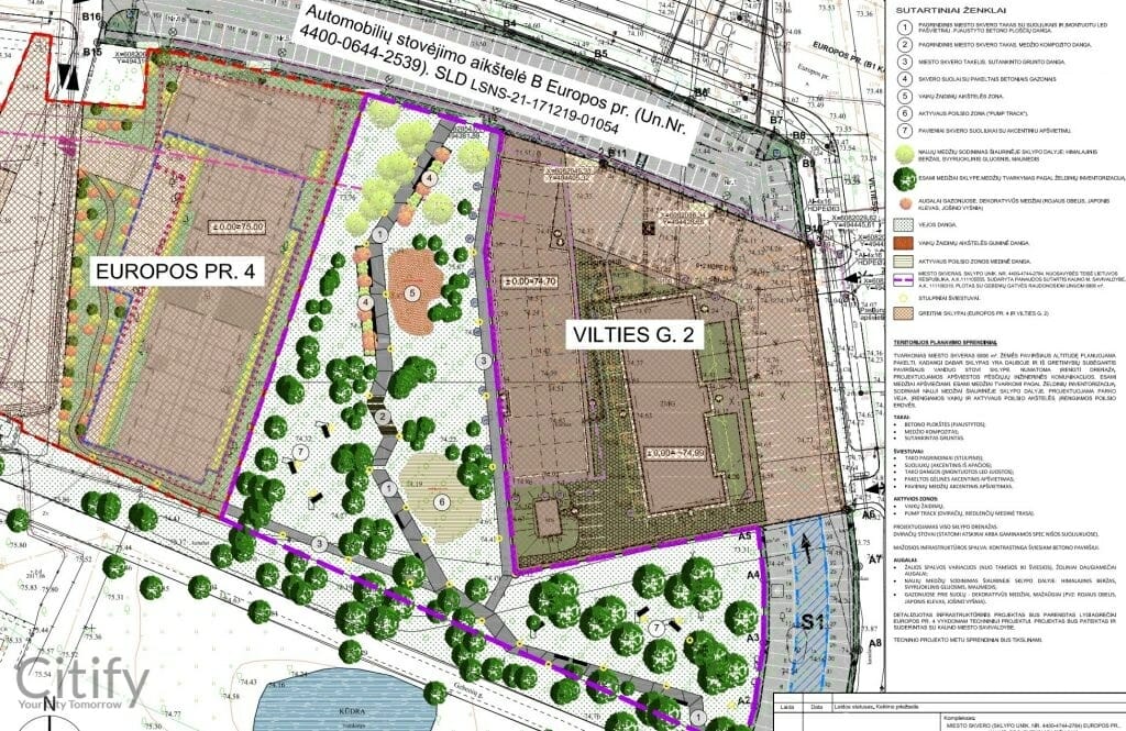 Miesto skveras (Europos pr.) - Square - visualization