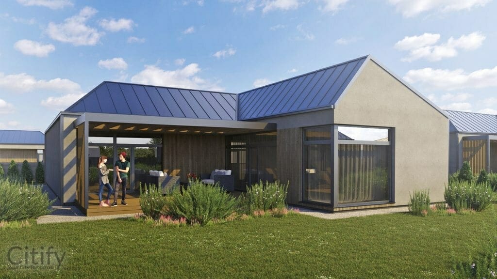 Namai Aleksote (Juozo Vyšniausko g.) - Private house community - visualization