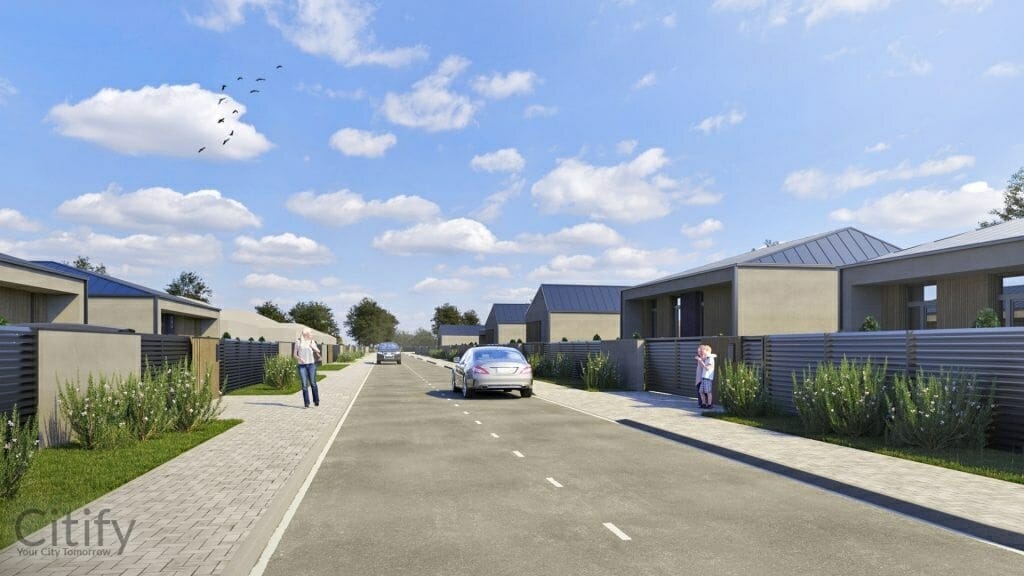 Namai Aleksote (Juozo Vyšniausko g.) - Private house community - visualization