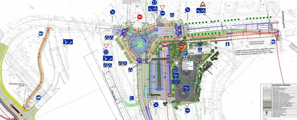 Oslo ir Erfurto g. sankryža (Erfurto g.) - Jalgrattatee, Tänav - visuaalne