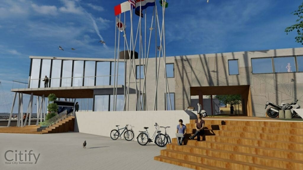 Kalevi jahtklubi uus sadamahoone (Masti 16) - Administrative, Other commercial, Sports arena, Warehouse / Distribution center - visualization