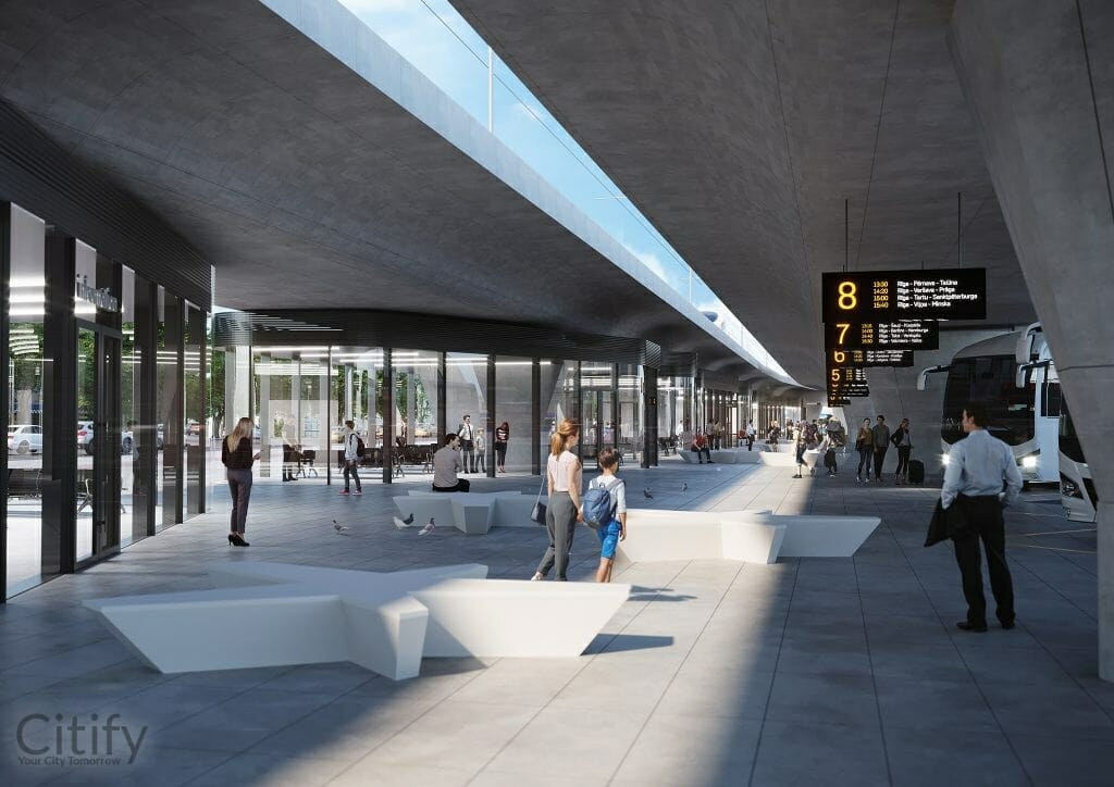 Rīgas starptautiskā autoosta (Prāgas iela 1) - Bus terminal - visualization