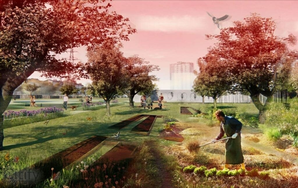 Putukaväil (Kolde pst, Ristiku tn, Paavli tn) - Bike path, Park - visualization