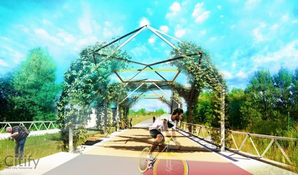 Putukaväil (Kolde pst, Ristiku tn, Paavli tn) - Bike path, Park - visualization