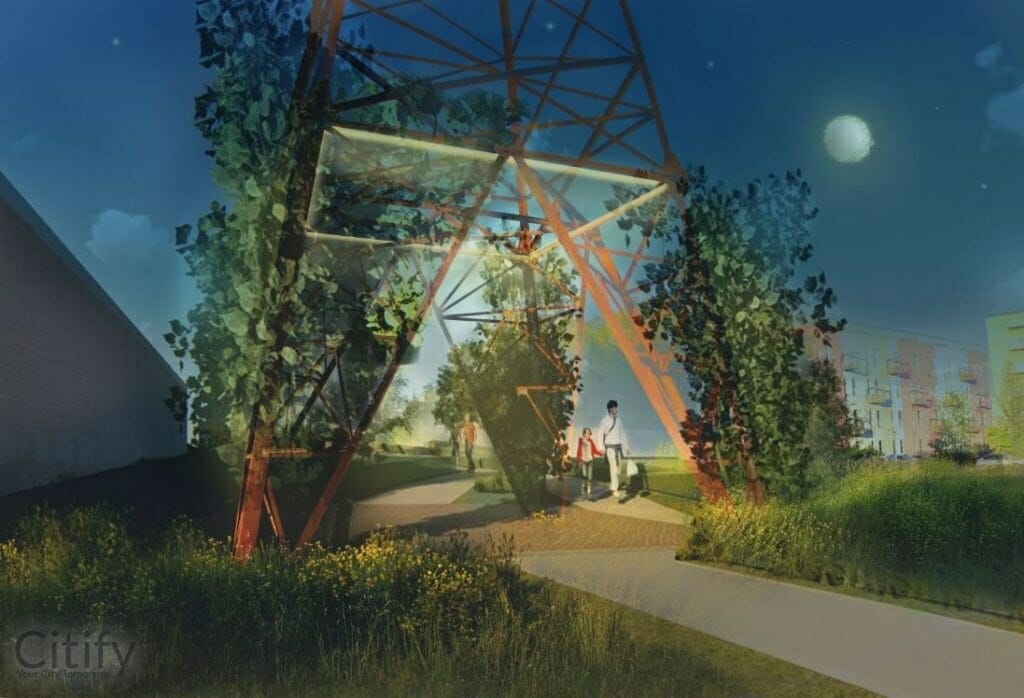 Putukaväil (Kolde pst, Ristiku tn, Paavli tn) - Bike path, Park - visualization