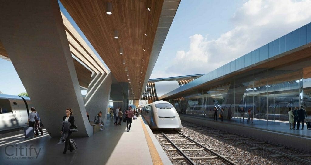 Rail Baltic Ülemiste ühisterminal II etapp (Suur-Sõjamäe 8c / Ülemiste tee 6a, 8c) - Non-food store, Train station - visualization