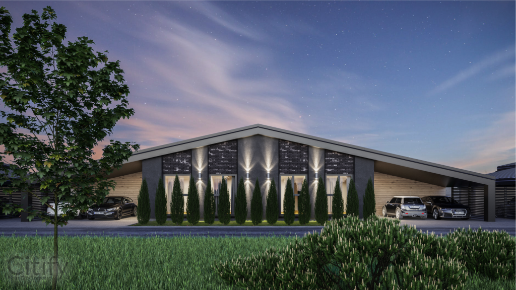 Sakalų namai (Minties g. 2, 4, 6, 8, 10, 12, 14) - Row housing - visualization