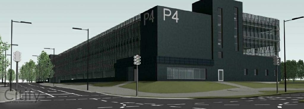 VNO daugiaaukštė stovėjimo aikštelė P4 (Rodūnios kel.) - Parking facility - visualization