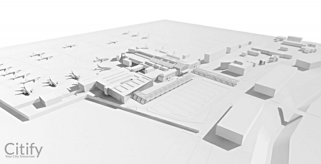 VNO išvykimo terminalas (Rodūnios kel. 2) - Lidosta - vizualizācija