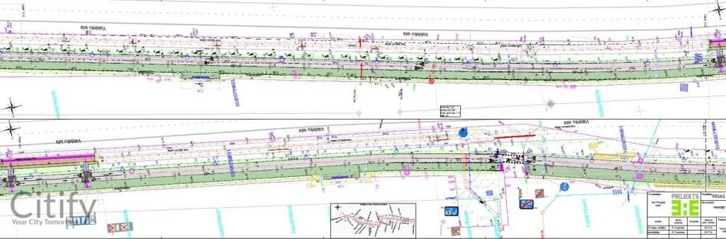Velosipēdu ceļš Centrs - Ziepniekkalns (Akmeņu iela, Vienības gatve, Telts iela, Valdeķu iela) - Bike path - visualization