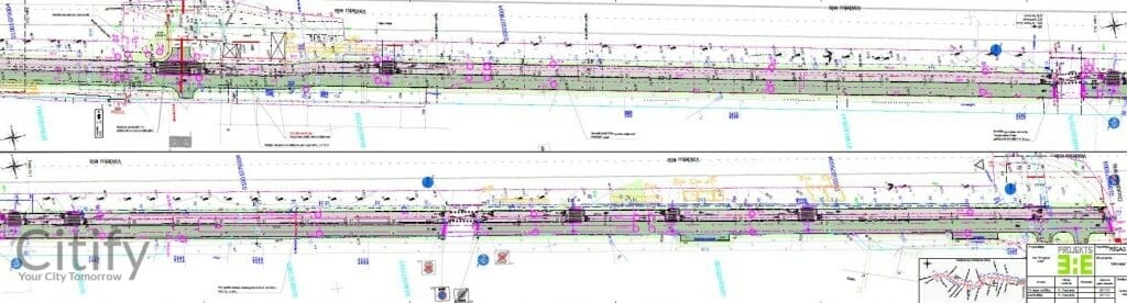Velosipēdu ceļš Centrs - Ziepniekkalns (Akmeņu iela, Vienības gatve, Telts iela, Valdeķu iela) - Bike path - visualization