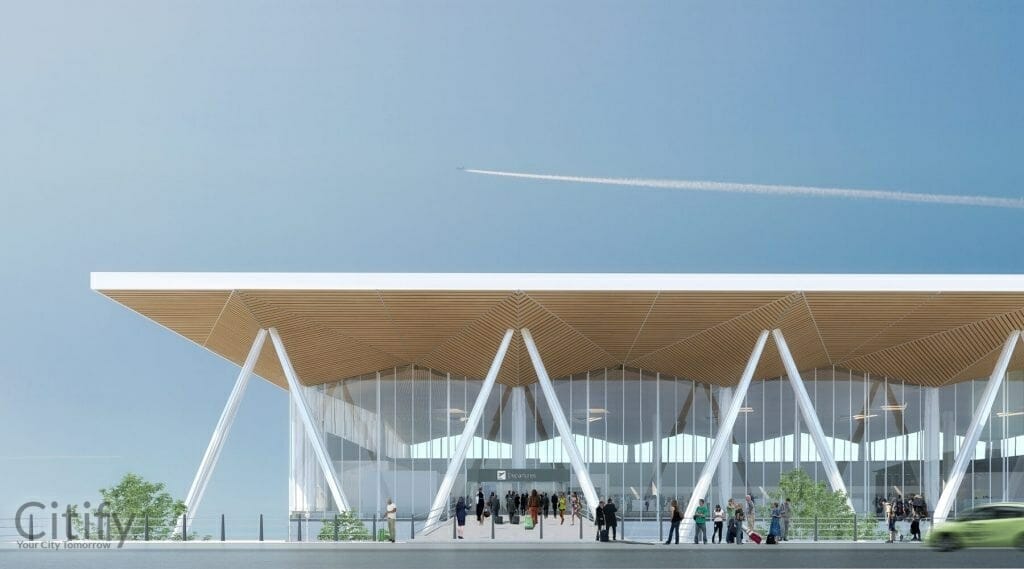 Starptautiskās lidostas "Rīga" pasažieru termināla paplašināšana VI kārta (Ziemeļu iela 18) - Oro uostas - vizualizacija