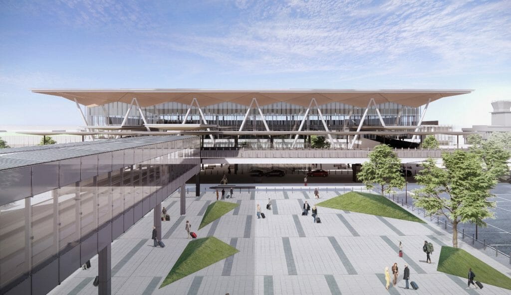 Starptautiskās lidostas "Rīga" pasažieru termināla paplašināšana VI kārta (Ziemeļu iela 18) - Oro uostas - vizualizacija