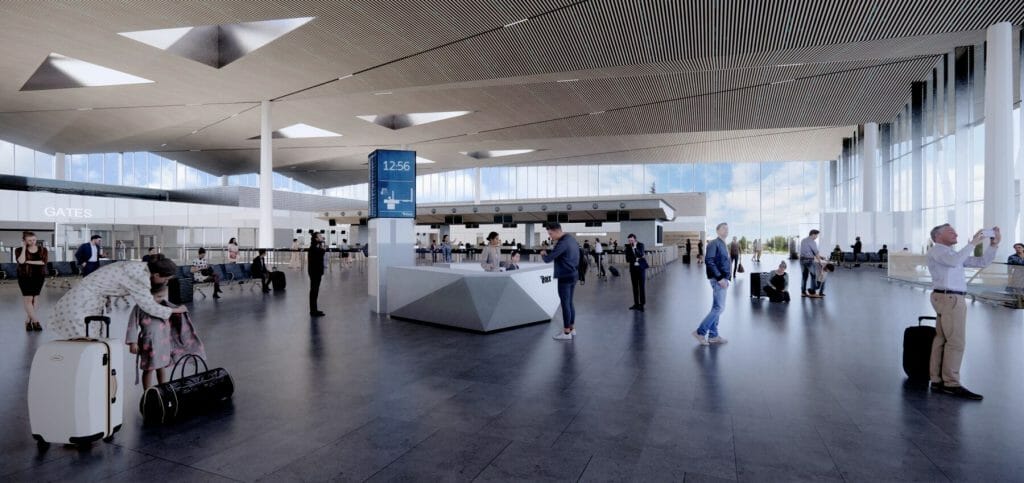 Starptautiskās lidostas "Rīga" pasažieru termināla paplašināšana VI kārta (Ziemeļu iela 18) - Oro uostas - vizualizacija