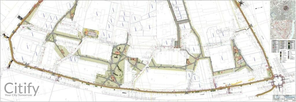 Žirmūnų trikampio modernizavimas (Tuskulėnų g.) - Bike path, Pedestrian path - visualization