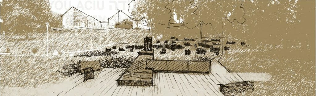 Memorialas Lietuvos gyventojams, gelbėjusiems žydus nacių okupacijos metais (Onos Šimaitės g.) - Skveras - vizualizacija