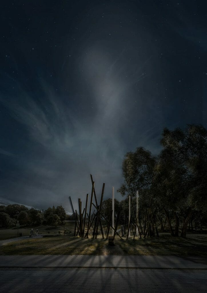 Memorialas Lietuvos gyventojams, gelbėjusiems žydus nacių okupacijos metais (Onos Šimaitės g.) - Skveras - vizualizacija