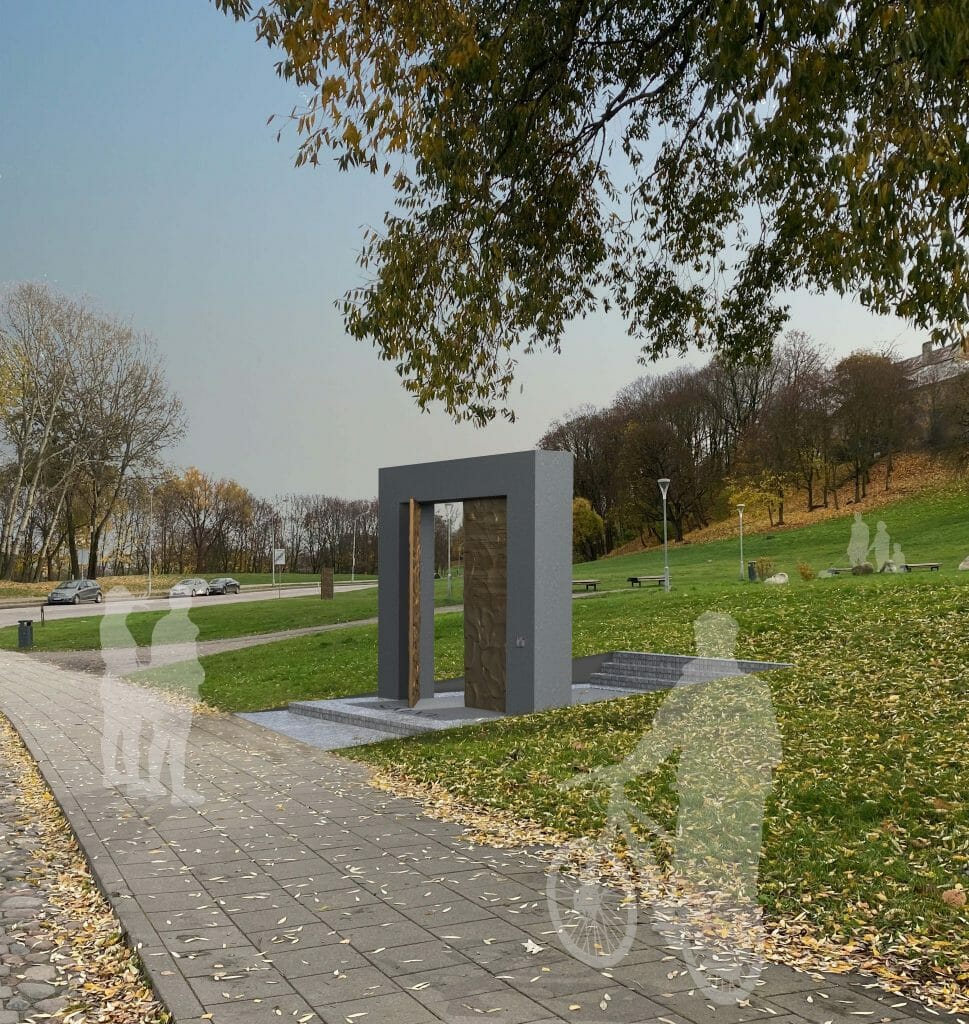 Memorialas Lietuvos gyventojams, gelbėjusiems žydus nacių okupacijos metais (Onos Šimaitės g.) - Skveras - vizualizacija