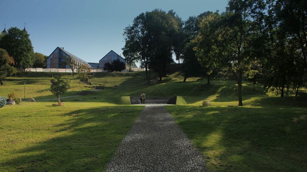 Memorialas Lietuvos gyventojams, gelbėjusiems žydus nacių okupacijos metais (Onos Šimaitės g.) - Skveras - vizualizacija