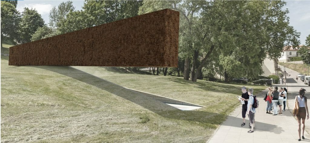 Memorialas Lietuvos gyventojams, gelbėjusiems žydus nacių okupacijos metais (Onos Šimaitės g.) - Skveras - vizualizacija