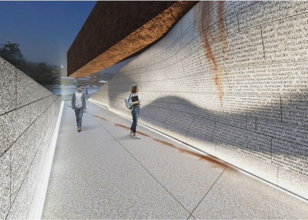 Memorialas Lietuvos gyventojams, gelbėjusiems žydus nacių okupacijos metais (Onos Šimaitės g.) - Skveras - vizualizacija