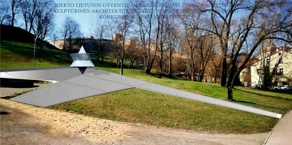 Memorialas Lietuvos gyventojams, gelbėjusiems žydus nacių okupacijos metais (Onos Šimaitės g.) - Skveras - vizualizacija