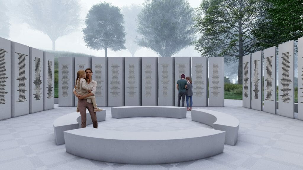 Memorialas Lietuvos gyventojams, gelbėjusiems žydus nacių okupacijos metais (Onos Šimaitės g.) - Skveras - vizualizacija