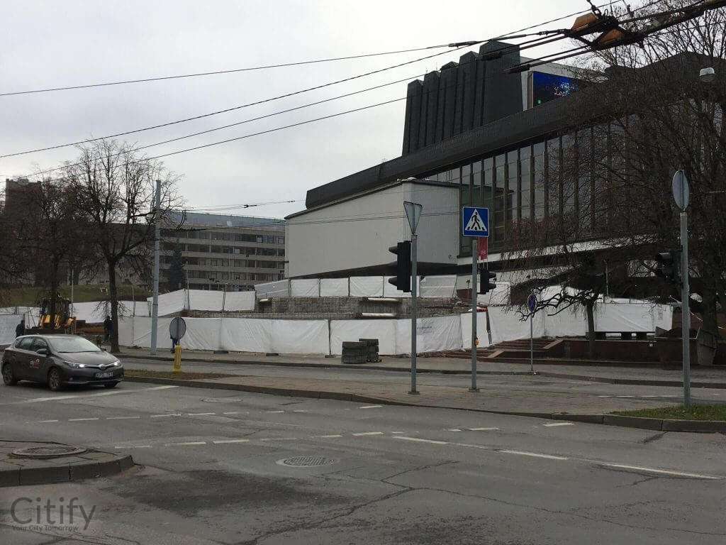 Operos ir baleto teatro fontanas (Vilniaus g.) - Väljak - ehituse fotod